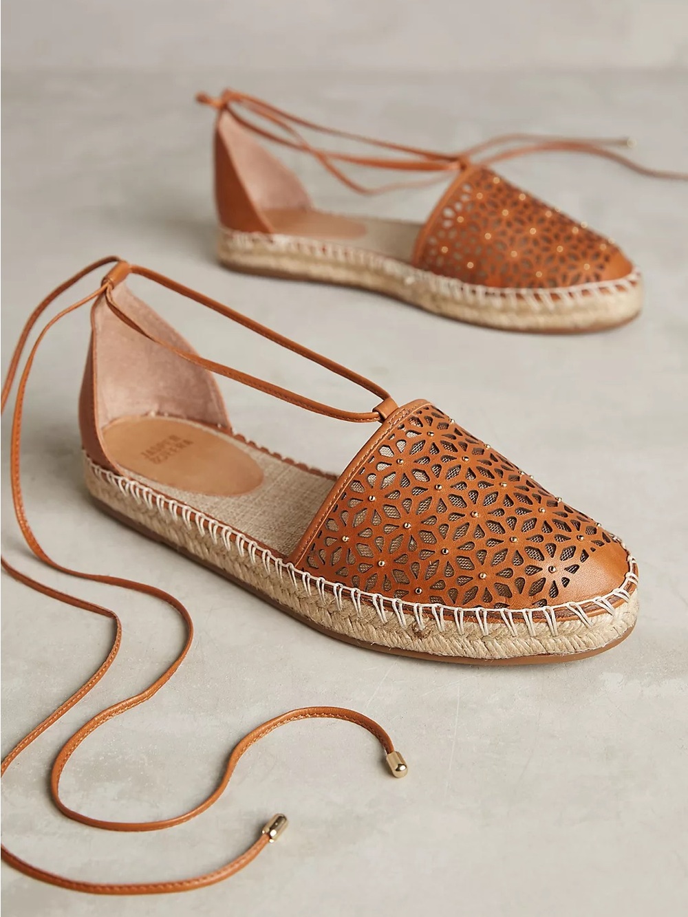 Anthropologie Tan Camel Jasper & Jeera Rosecut Espadrilles- Size 6
